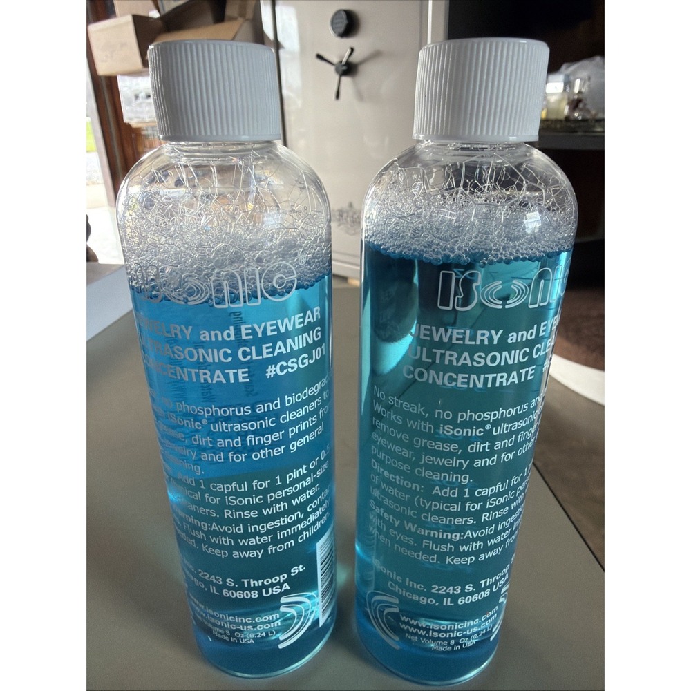 iSonic CSGJ01 Ultrasonic Jewelry/Eye Wear Cleaning Solution Concentrate 2-PACK